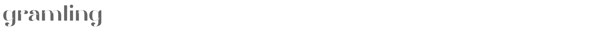 Sample characters Gramling Font